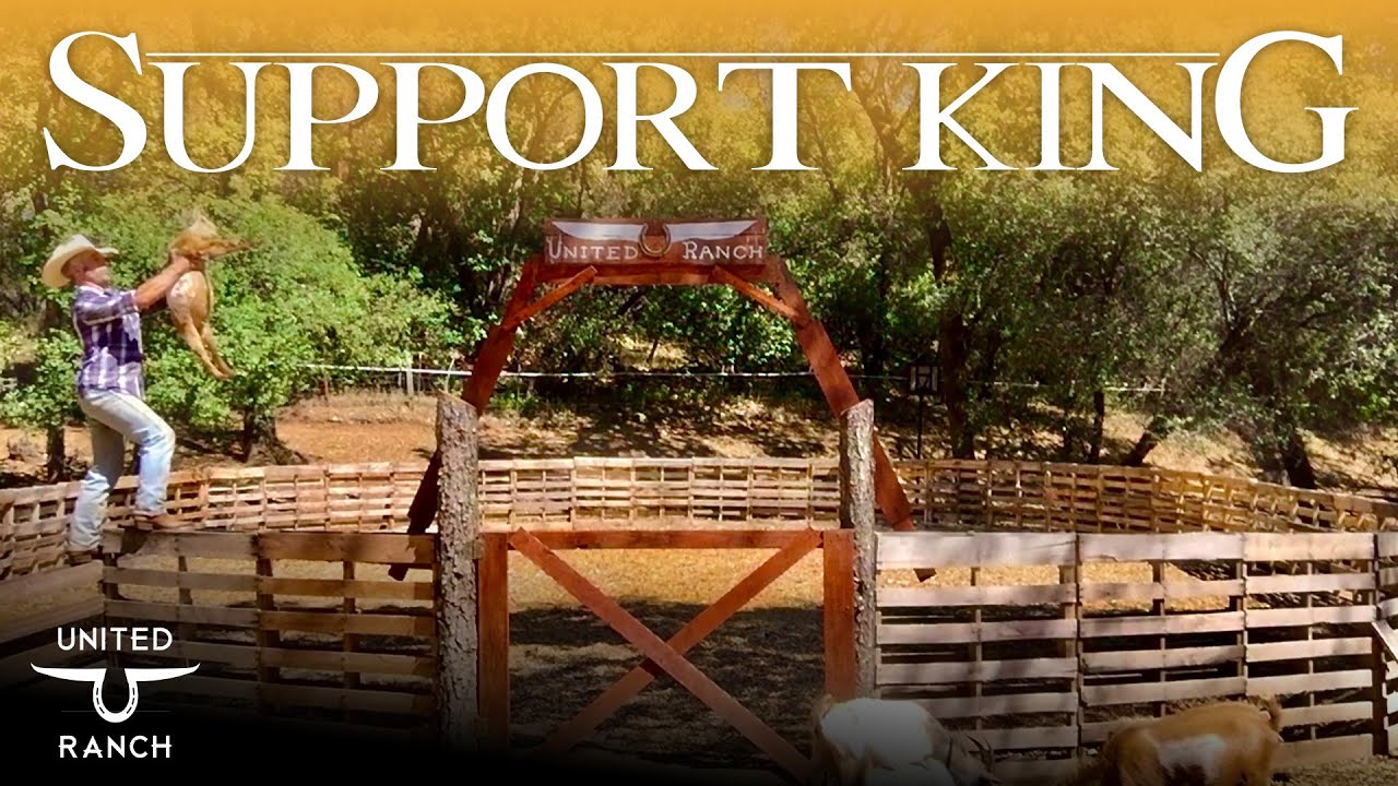 Build FREE Sturdy Support Brackets for your FREE Pallet Round Pen! (Video 3/4) // UNITED RANCH