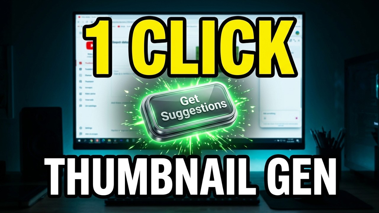 How to generate Thumbnails for Youtube Videos using AI (Get Suggestions button)