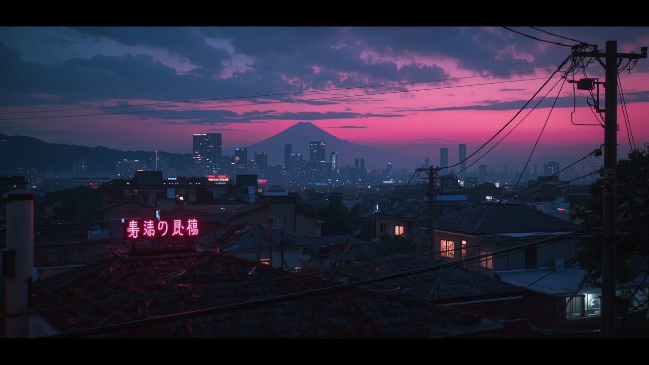 A Soft 90s Twilight in Japan 🌸 Pastel Skies & Lo-Fi Calm