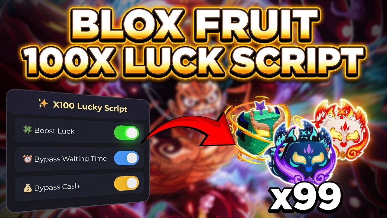 🧠 Blox Fruits 100X Lucky Script 2026 | Super Boost Luck + Fast Rolls | Free No Key