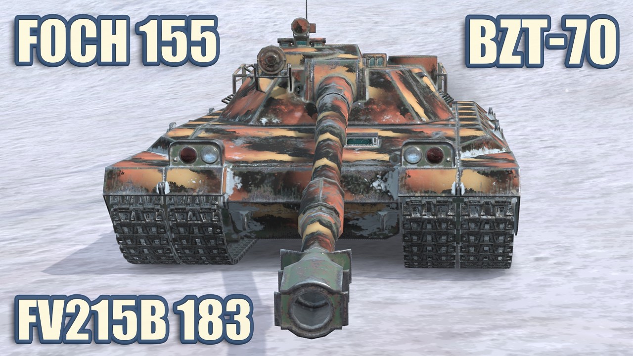 BZT-70, FV215b 183 & Foch 155 &bull; WoT Blitz Gameplay