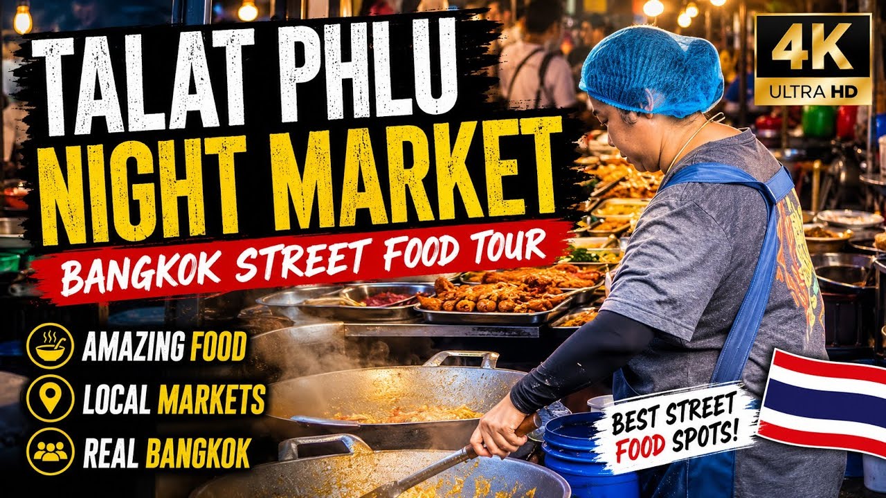 Talat Phlu Night Market Walk 🇹🇭 Bangkok Street Food Tour