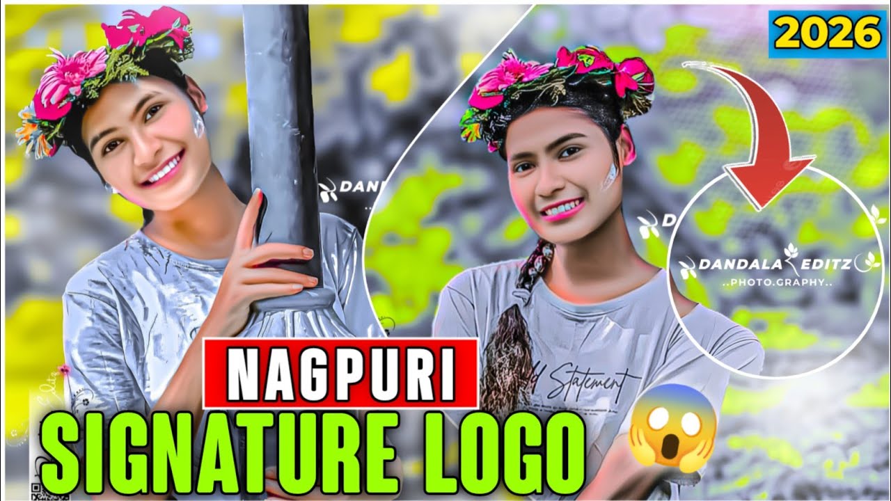 Nagpuri Photo Editing Logo Kaise banaye? Signature logo 😱&hearts;️ Dandala Editz 