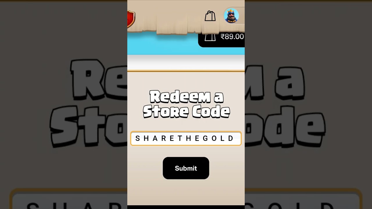 Code- onemagicgift and sharethegold from the supercell store 