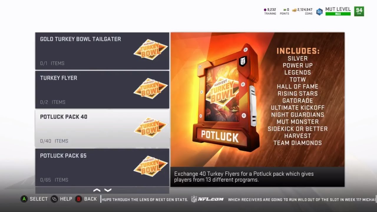 Madden 19 Ultimate Team :: Cornucopia / PotLuck Pack! 13 Programs! :: Madden 19 Ultimate Team