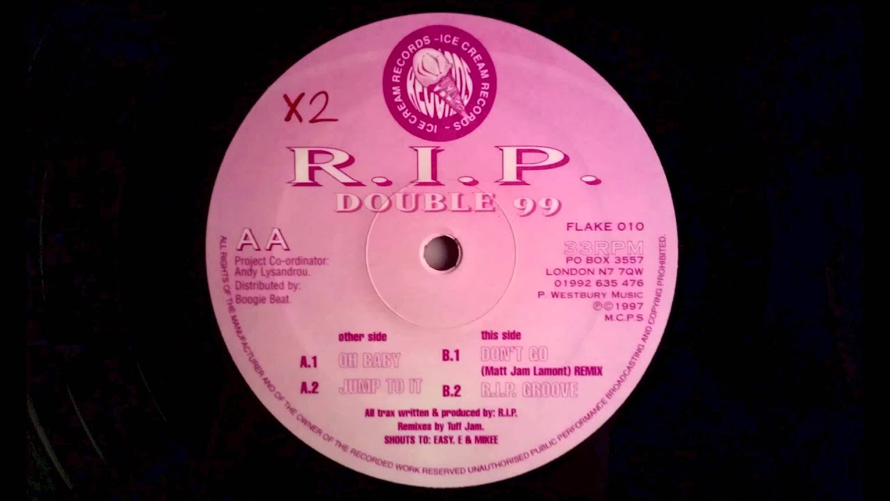 RIP Productions - Don't Go (Matt Jam Lamont Rmx) // Ice Cream Records (1997)