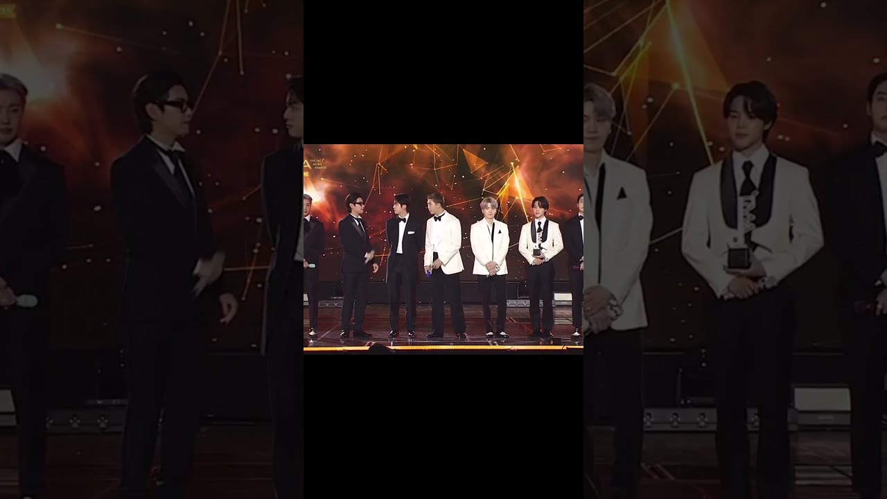 Taehyung not letting Jin speak 😂😂 #V #Taehyung #Jin #BTS #TFMA