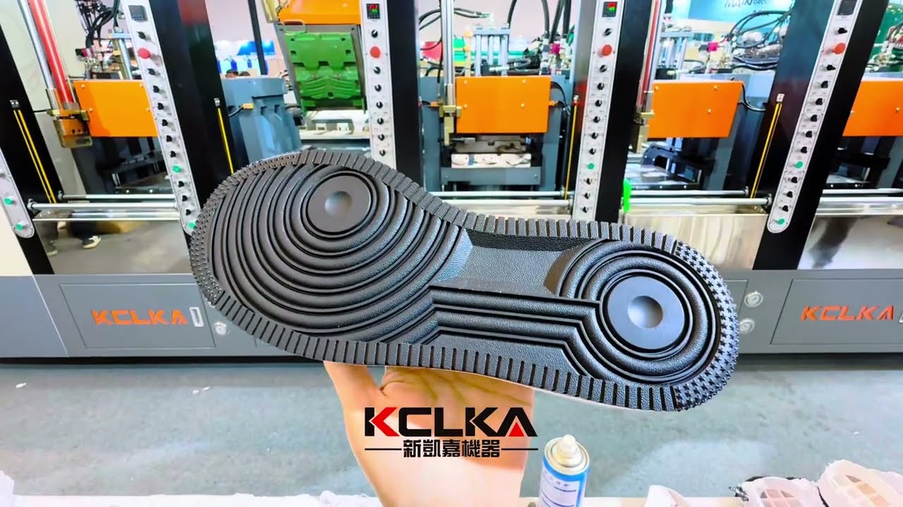 双色橡胶射出成型机做单/双色鞋底 Two color RUBBER injection machine to make single/two color sole