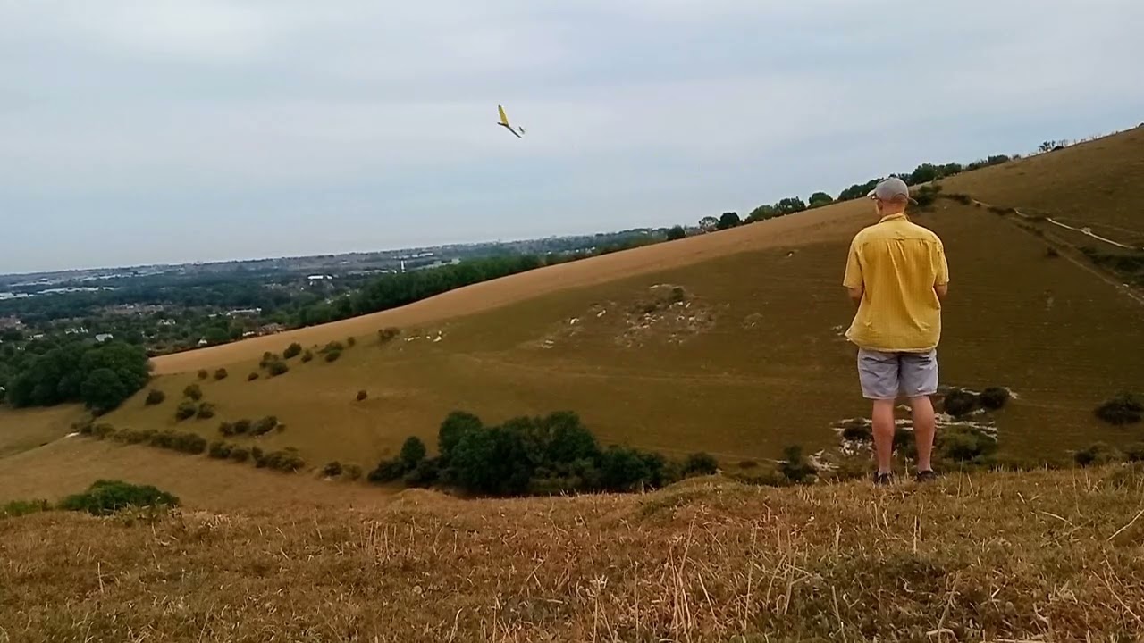ALT DLG 1M RC Glider, Butts Brow, Willingdon SE UK. August 2022