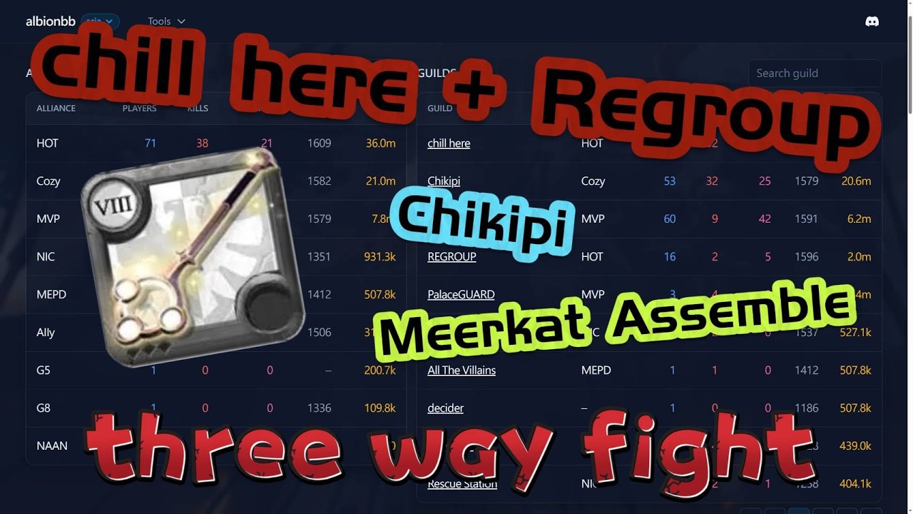 Hallowfall // 260221 chill here+Regroup vs Chikipi vs Meerkat Assemble / OPEN WORLD / ALBION ONLINE
