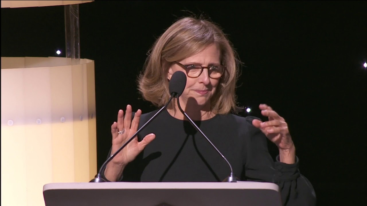 Diane Keaton presents Nancy Meyers with the Writers Guild’s 2020 Screen Laurel Award