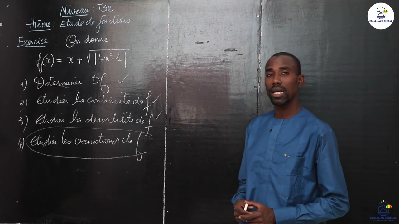 Exercices - Terminale S2 -  Mathématiques / Etude de Fonctions / M. Boye