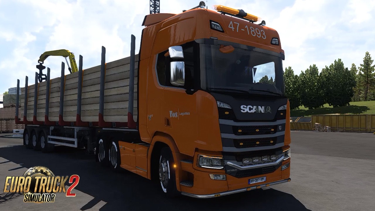 Scania Super V8 640cv - Ets2 gameplay Gràficos Mods | Pela Lituânia com Carga de Madeira 5.130T👀