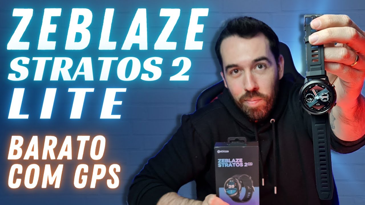SMARTWATCH BOM E BARATO - ZEBLAZE  STRATOS 2 LITE COM GPS E 5 ATM