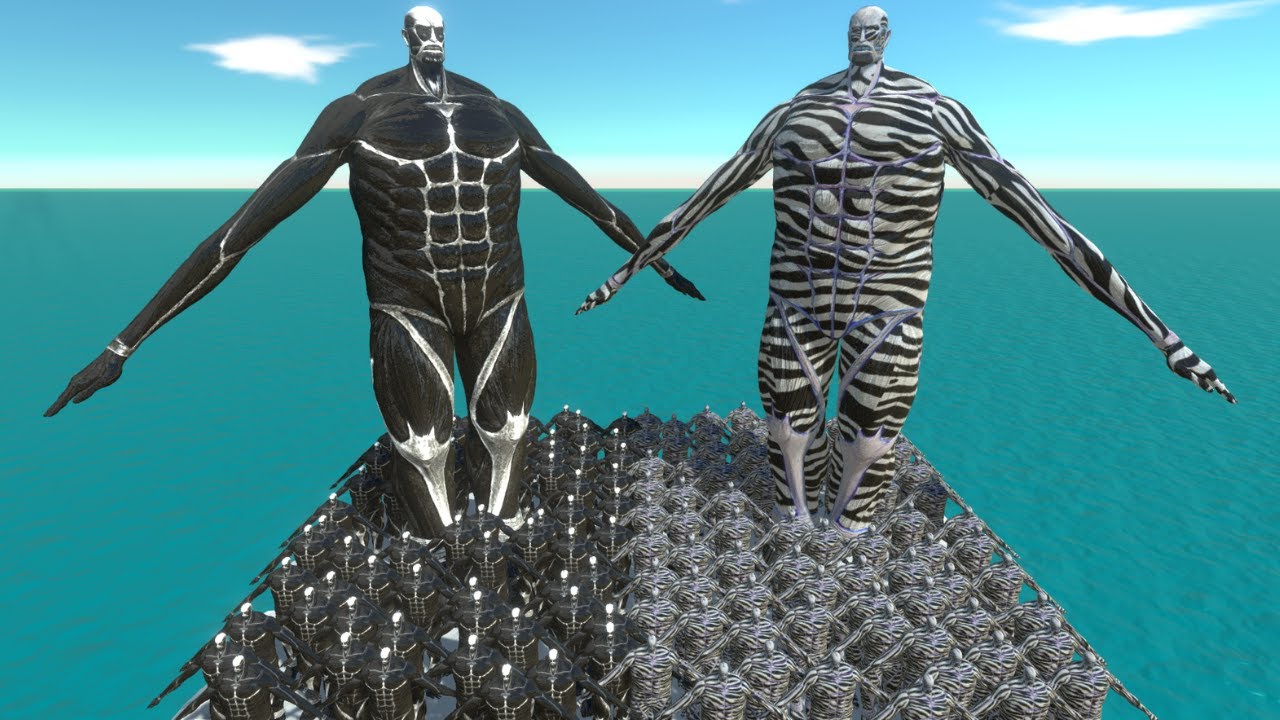 Dirty Colossal Titan vs Zebra Itself - Animal Revolt Battle Simulator