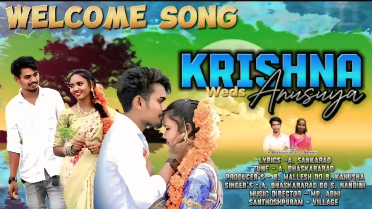 Krishna weds Anusuya||Marrage Welcome Song ||Santhoshpuram||