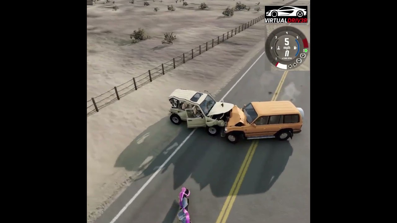 High-Speed Triple Crash: Land Cruiser 100 & 80 Series Hit by Rolls Royce Cullinan | BeamNG.drive