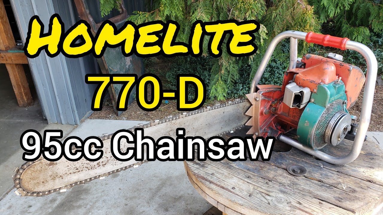 Homelite 770D Vintage 95cc Chainsaw (Getting the Old Beast Running)👹