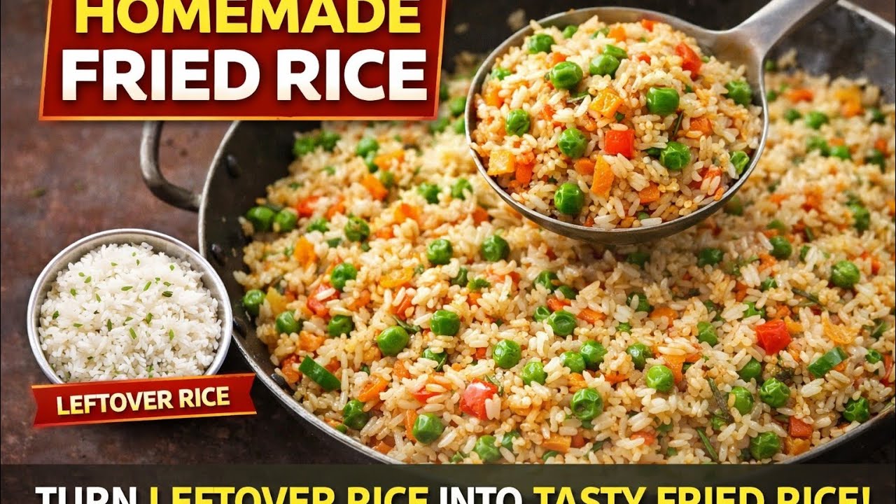घर के बचे चावल से झटपट Fried Rice 🍚 | Easy Homemade Fried Rice Recipe