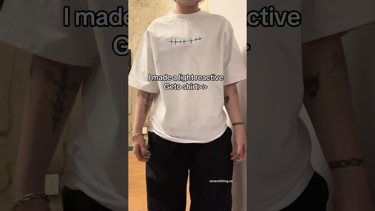 ur thoughts on this uv reactive jjk anime t-shirt? #animeclothing #anime #animefashion