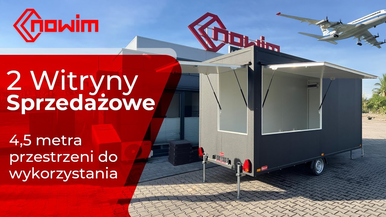 Przyczepa do aranżacji z dwoma oknami od Nowim