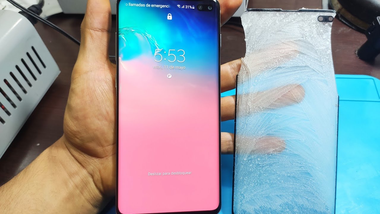 CAMBIO DE GLASS SAMSUNG GALAXY S10 PLUS (como cambiar el visor o Mica de un Samsung S10 plus)