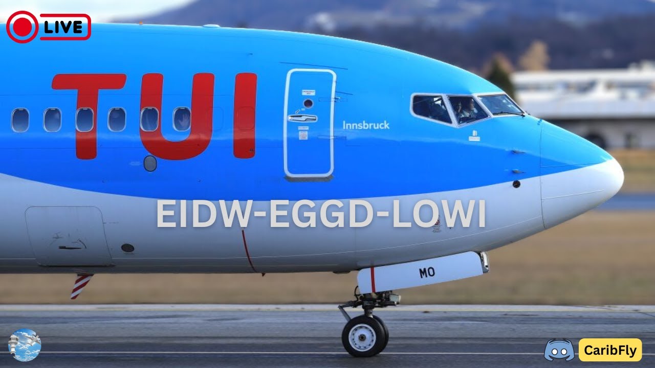 ✈️ Boeing 737 MAX 8  Connecting-Flight ACROSS the English Channels to the ALPS ! ✈️