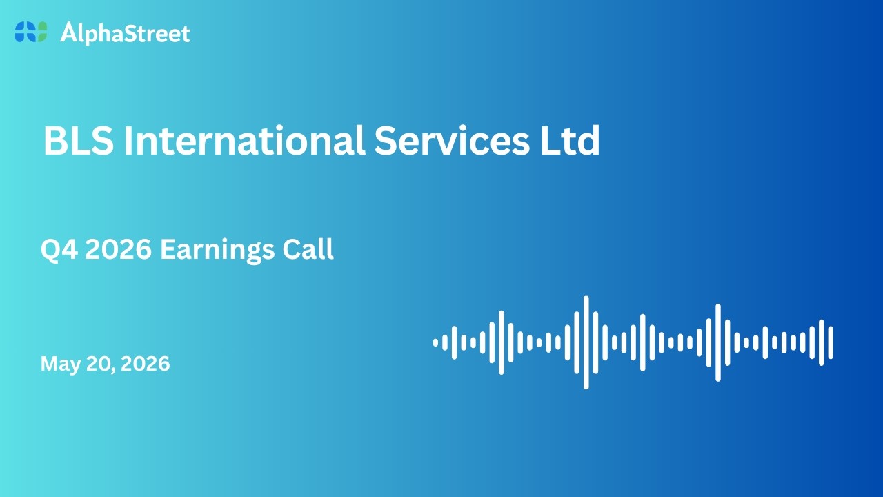 BLS International Services Ltd. &ndash; telekonferencja dotycząca wynik&oacute;w finansowych za IV kwartał rok...