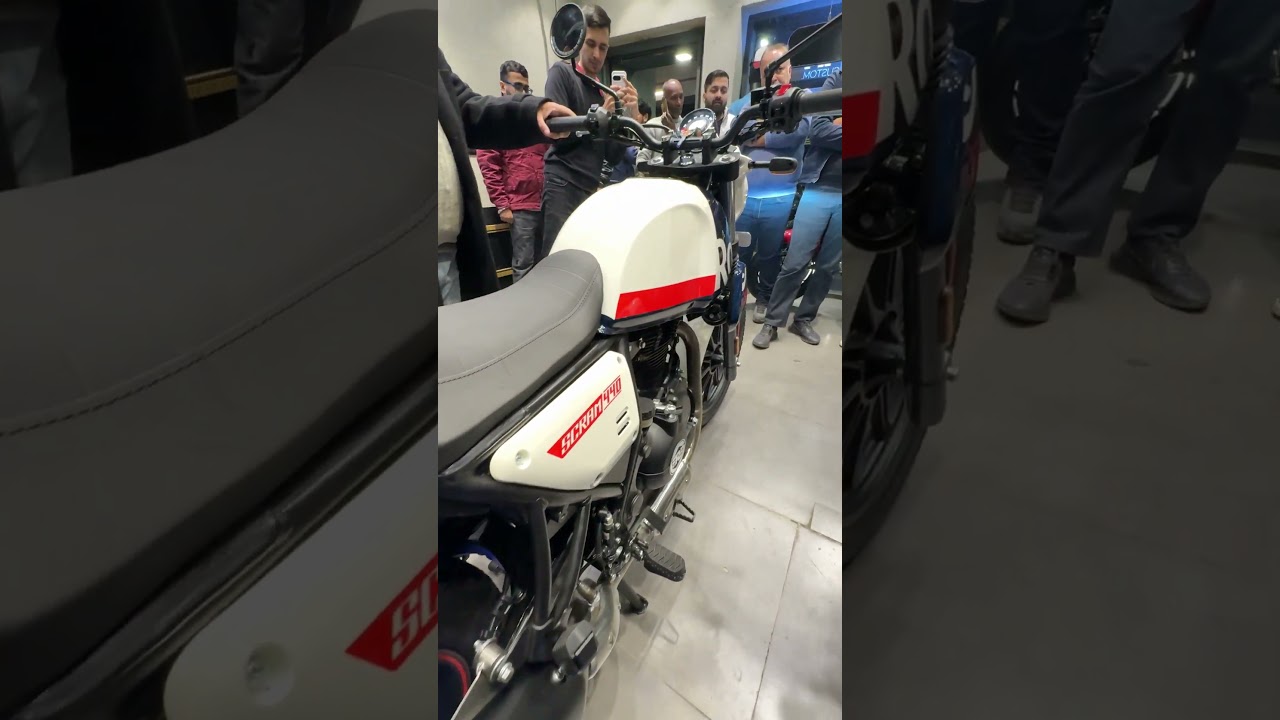 royal enfield new scram 440 exhaust sound