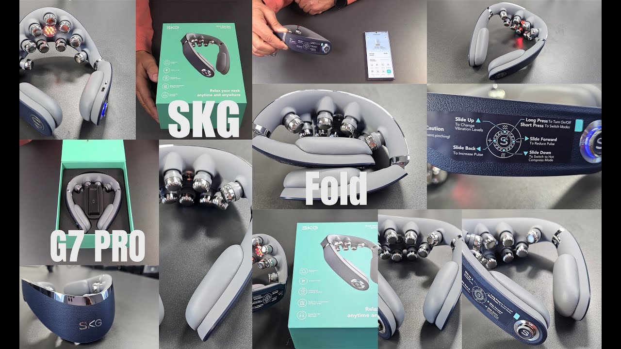 SKG G7 Pro Fold Massagegerät Nackenmassagegerät mit Sprachausgabe und APP Steuerung nur 270g - TEST