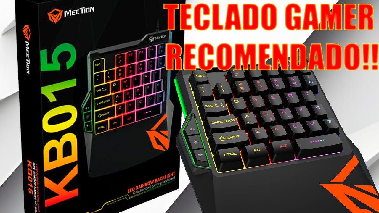 TECLADO GAMER MEETION KB015, DE UNA MANO, RECOMENDADO PARA PC Y CELULAR 2023.