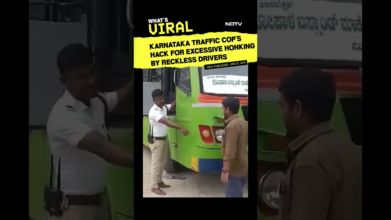 Karnataka News | Karnataka Traffic Cop's Hack For Excessive Honking By Reckless Drivers Go Viral
