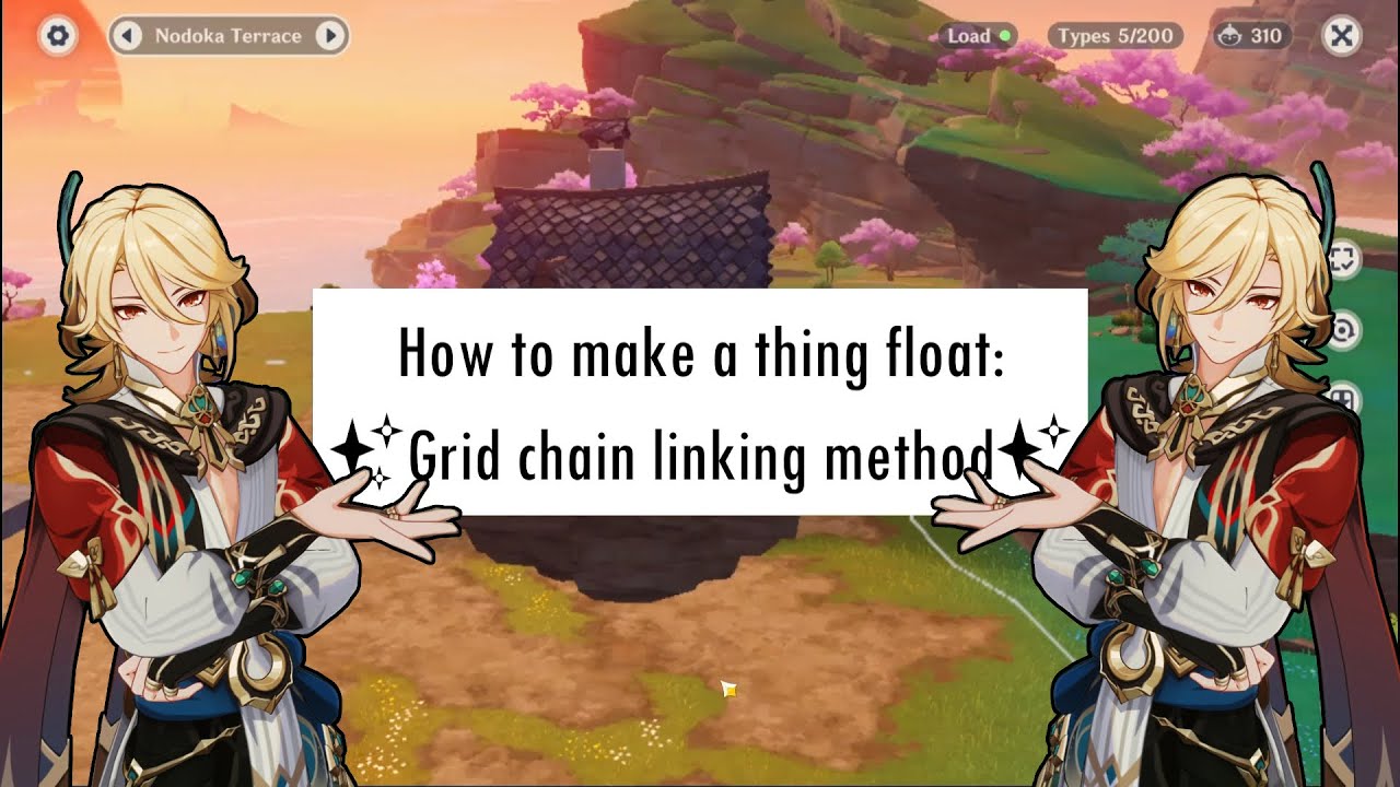 Floating || Genshin Impact Teapot tutorial || Grid chain linking method