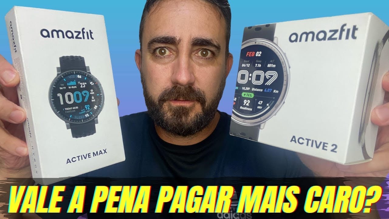 AMAZFIT ACTIVE 2 Vs ACTIVE MAX, O QUE MUDOU DE VERDADE?! VEJA AS DIFERENÇAS QUE PODEM TE SURPREENDER