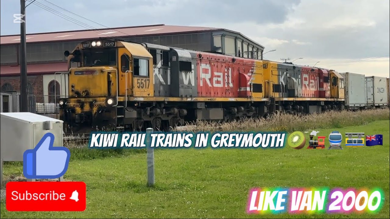 KIWI RAIL TRAINS IN GREYMOUTH 🚆🚟🚂🇳🇿