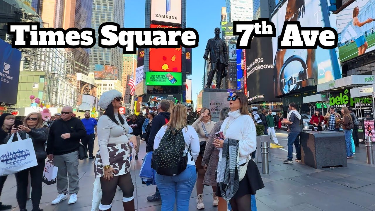 Autumn Walk from Times Square to Central Park🍁 Manhattan Walking Tour #travel #tourist  #newyork