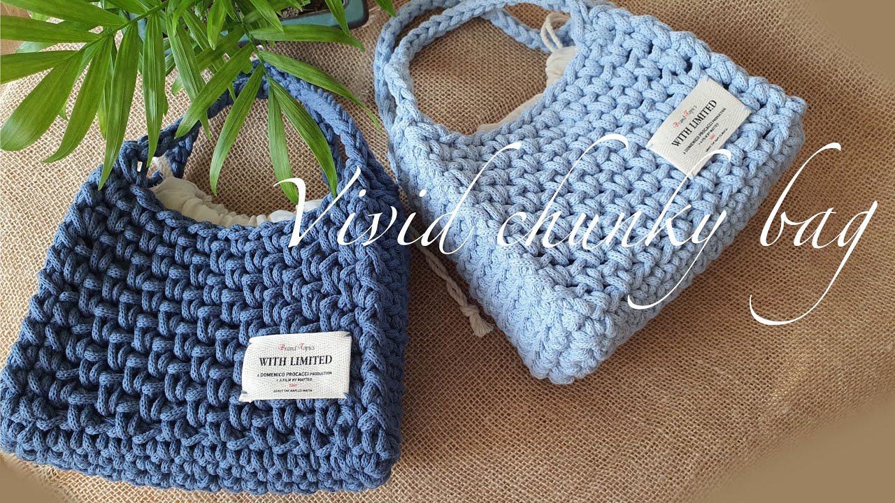 [ENG](코바늘가방)비비드 봄 사각가방(왕초보가능)How to crochet a vivid spring square bag(for beginner)