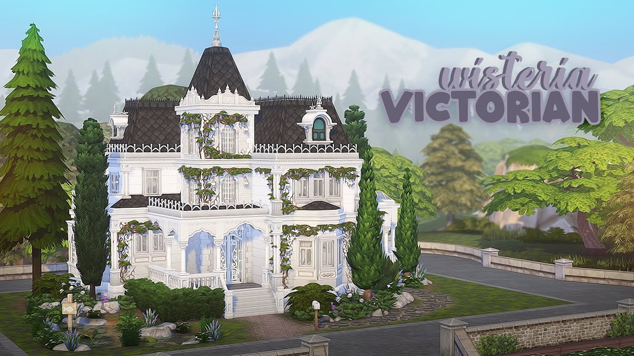 White Wisteria Victorian 🤍 | The Sims 4 Speed Build