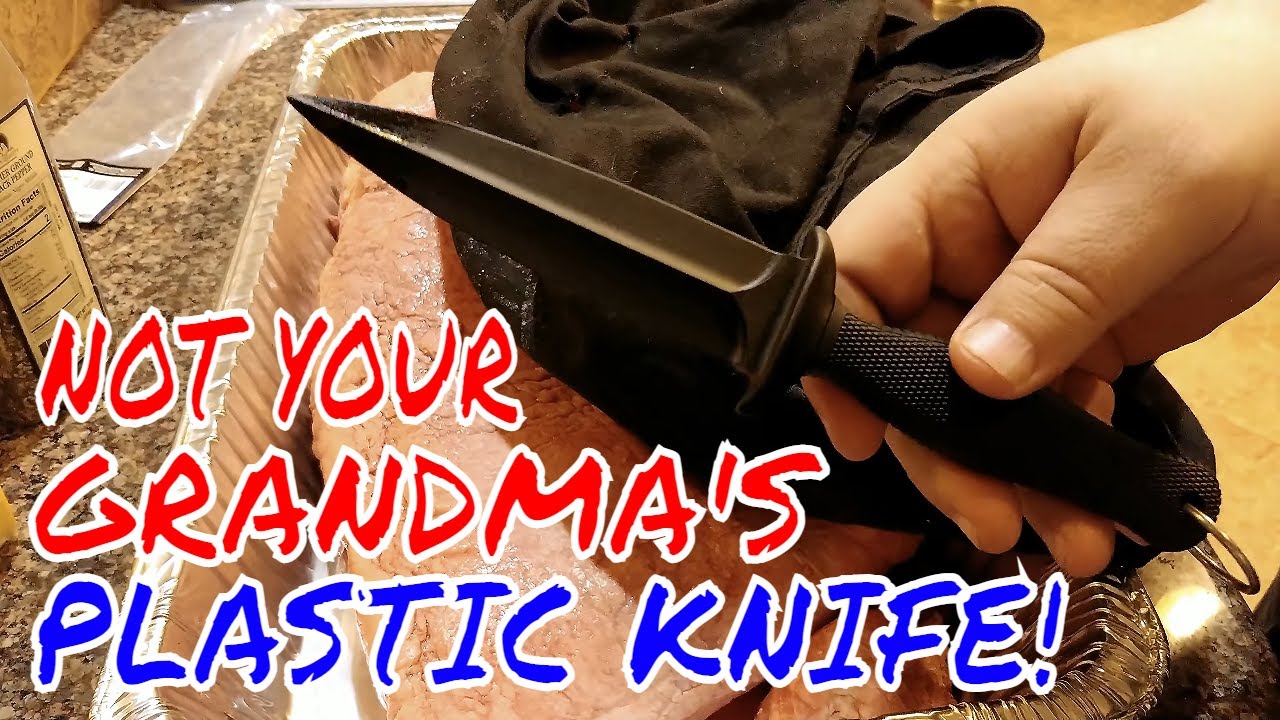 COLD STEEL MAKES PLASTIC KNIVES? BOOT BLADE BRISKET TEST!