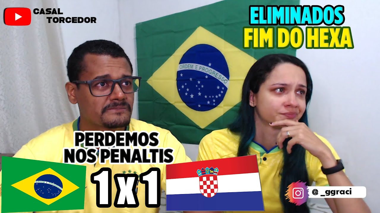 REACT BRASIL 1 (2) X (4) 1 CROÁCIA - ELIMINADOS 😭😭😭😭