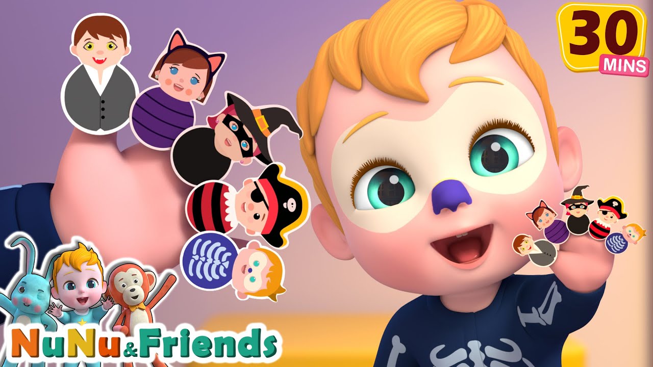 🎃 Halloween Song for Kids | Finger Family Monster | Kids song & Nursery Rhymes - NuNu Tv Animal Time