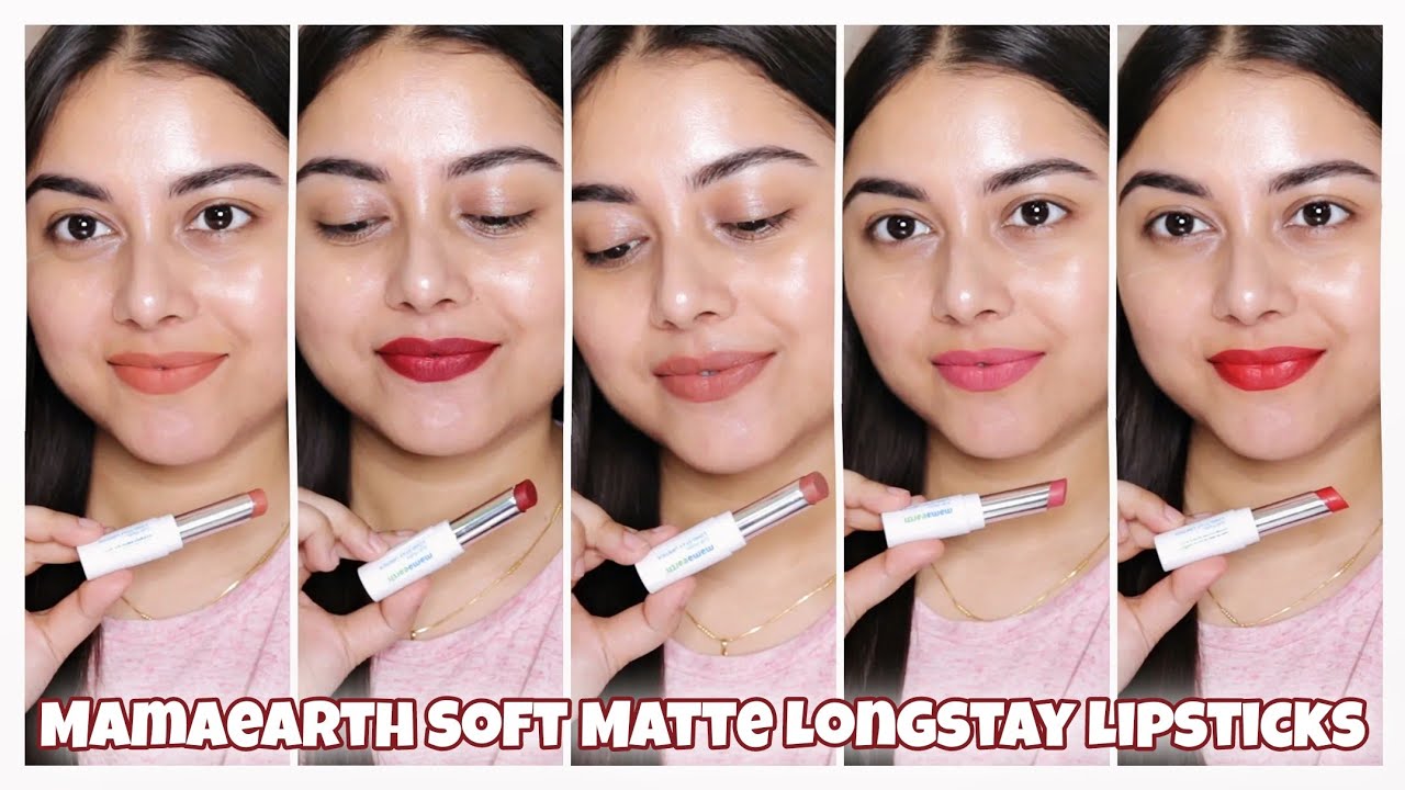 *НОВИНКА* Стойкие матовые помады Mamaearth Soft Matte 💕 | Обзор + свотчи на голой коже | Все 9 от...