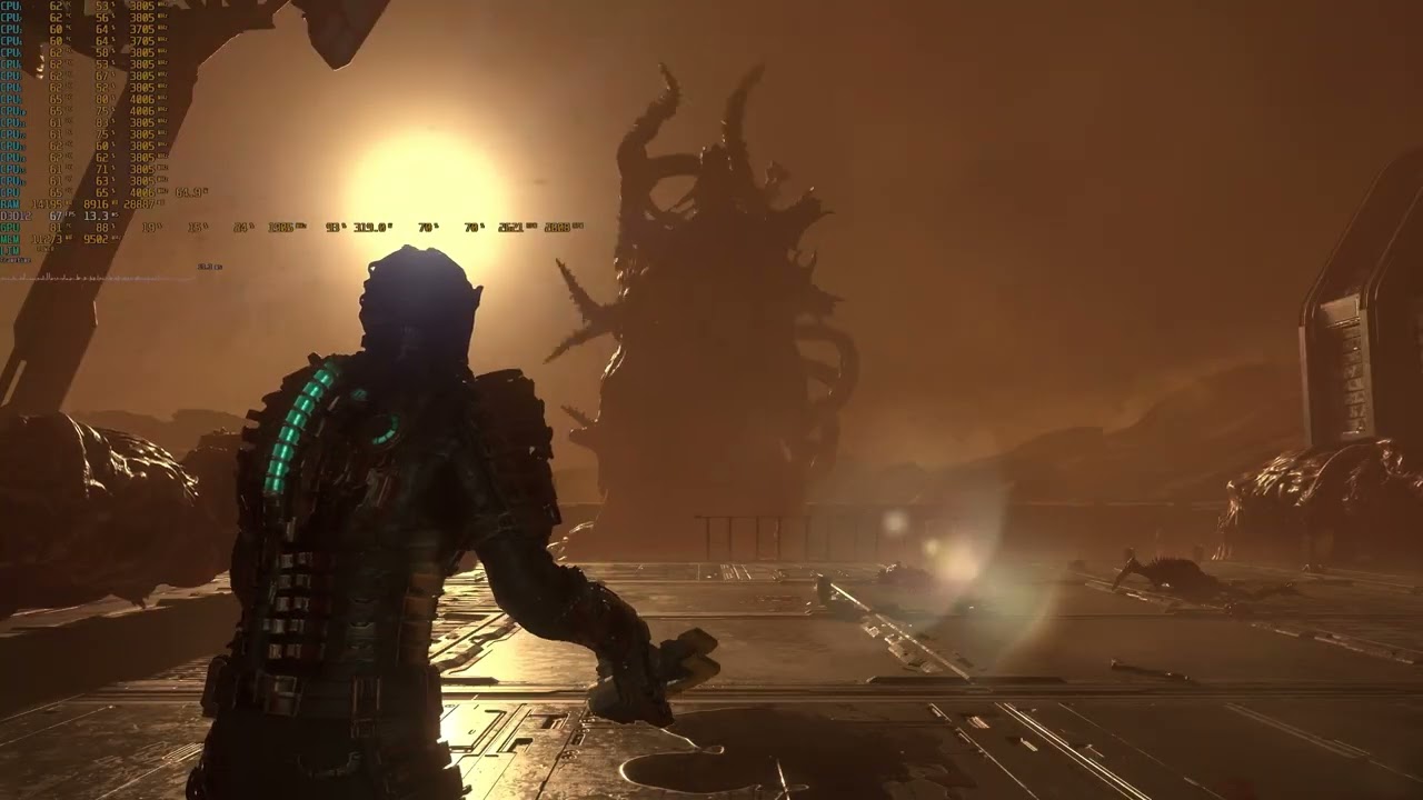 Dead Space Remake 2023 Final Boss Fight RTX 3080ti core i7 10700F 2K 2560*1440 DLSS ON