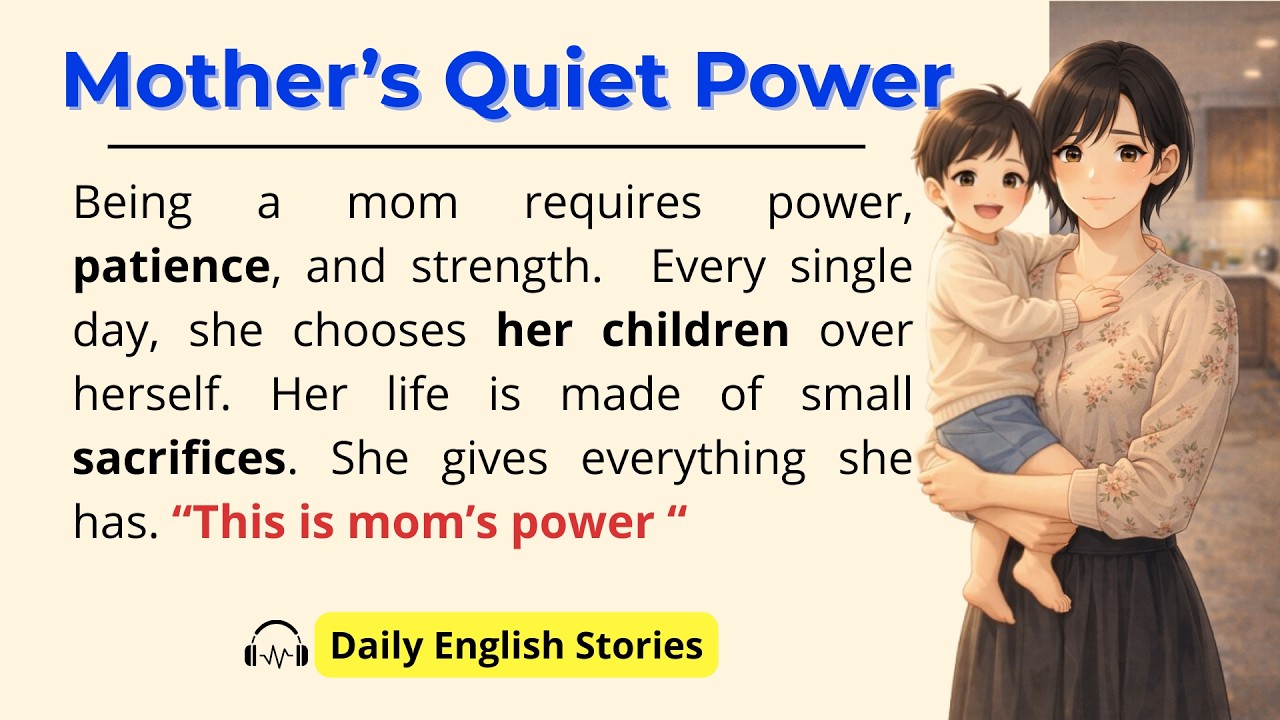 A Mother’s Quiet Power… Invisible Hero 🦸🏻‍♀️ | Improve Your English | Daily English Story