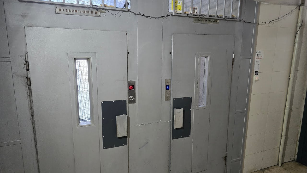 2x AWFUL 1970's Daka Elevators (mb SEC & MLC) @ Otoka, Sarajevo, BiH