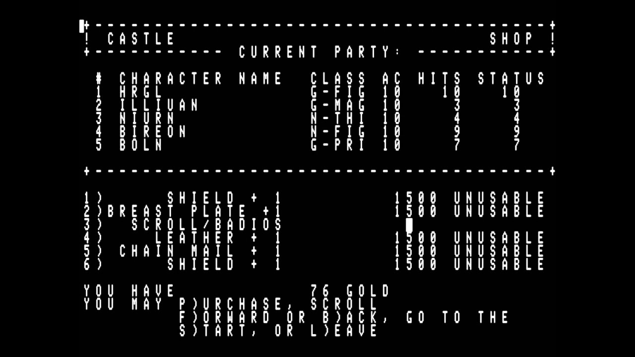 Wizardry: Proving Grounds of the Mad Overlord for the Apple II