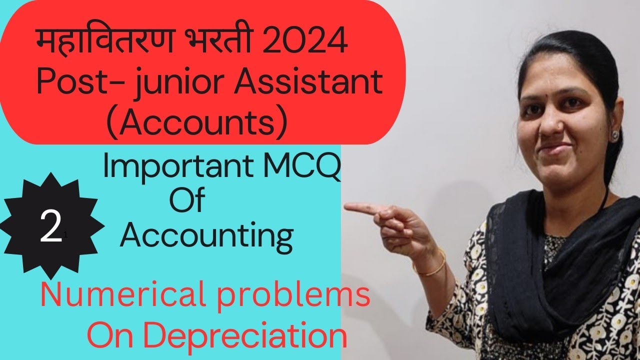Mahavitaran Bharti 2023-24/MSEB Junior Assistant Accounts/Numerical questions On Depreciation
