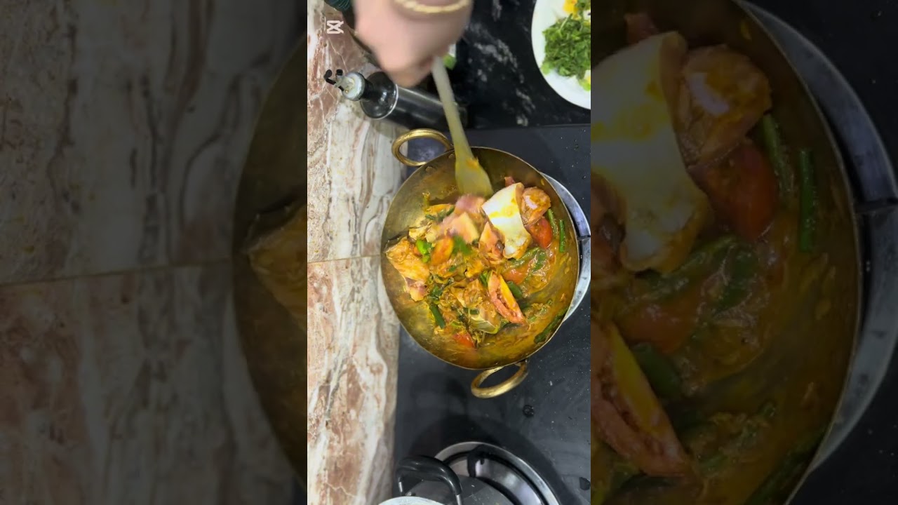 পাঙ্গাস মাছ টমেটো দিয়ে ভুনা । 
