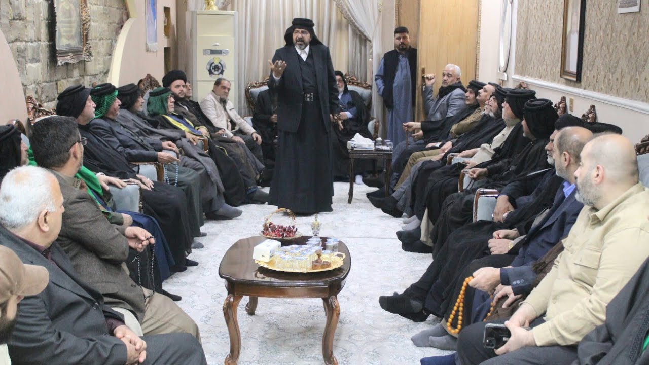 أجتماع أولاد العم السادة بمختلف المسميات في دار وضيافة السيد علاء جبار زيدان آل قطب الدين الحسيني .