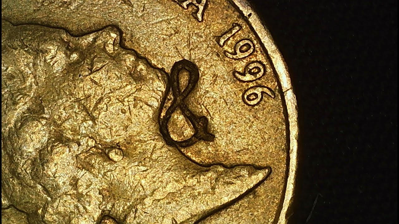 Coins with Stamped Letters & Numbers & Signs 1996 $2 Dollar  -: Howards' Up close Video